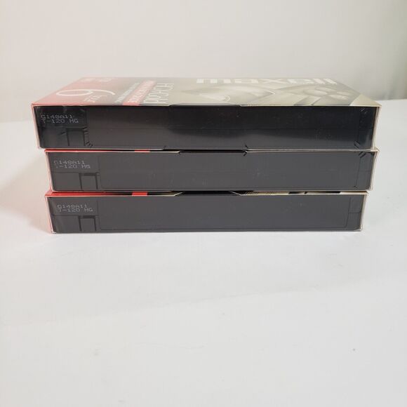 3 New Blank Sealed Maxell HGX-Gold T-120 VHS Video Cassettes - Picture 6 of 6
